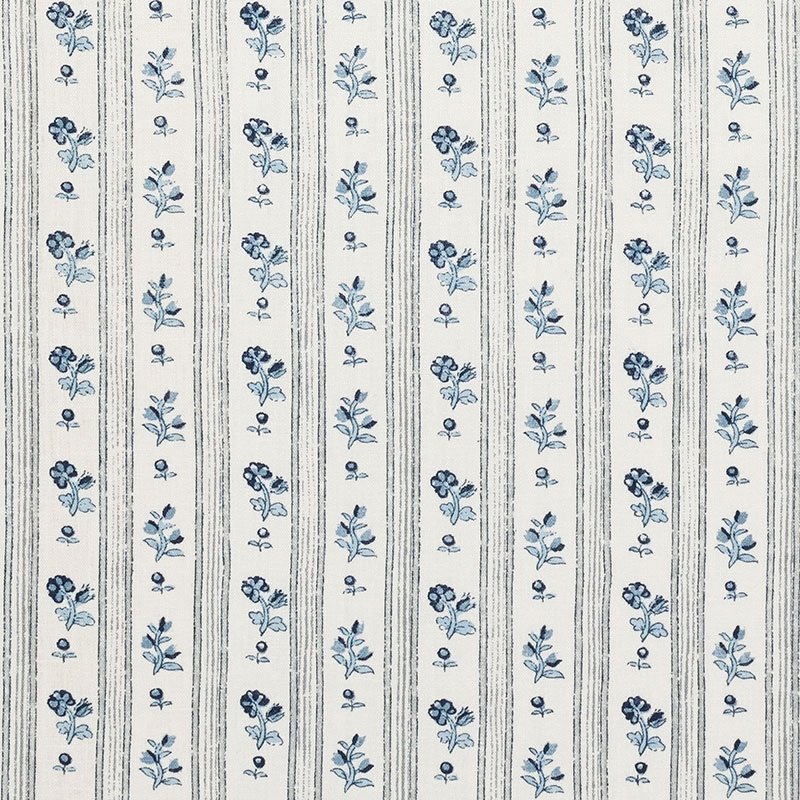 Looking 175963 Cabanon Stripe Bleu by Schumacher Fabric