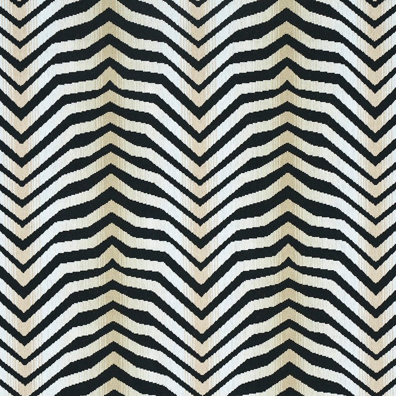 Purchase sample of 79521 Arcure Epingle, Zebra Black by Schumacher Fabric