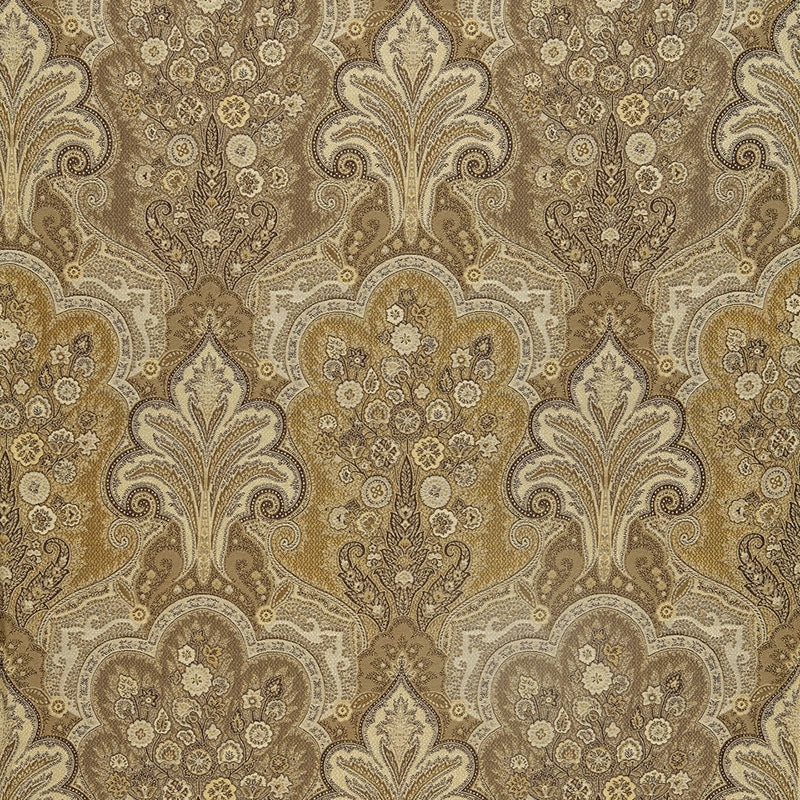 Purchase sample of 64590 New Castle Paisley, Travertine by Schumacher Fabric
