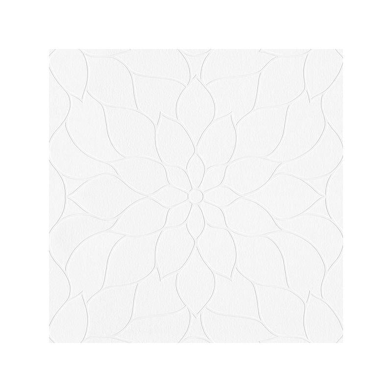 Sample 4000-9507-10 PaintWorks, Anselm White Floral Bloom Paintable by Brewster Wallpaper
