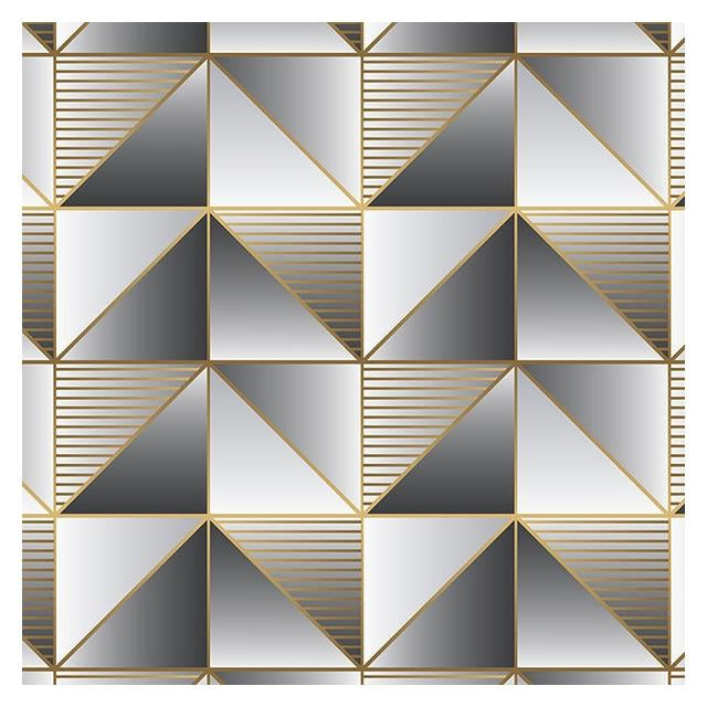 Find GX37628 Geometrix Metallic Cubist Wallpaper by Norwall Wallpaper