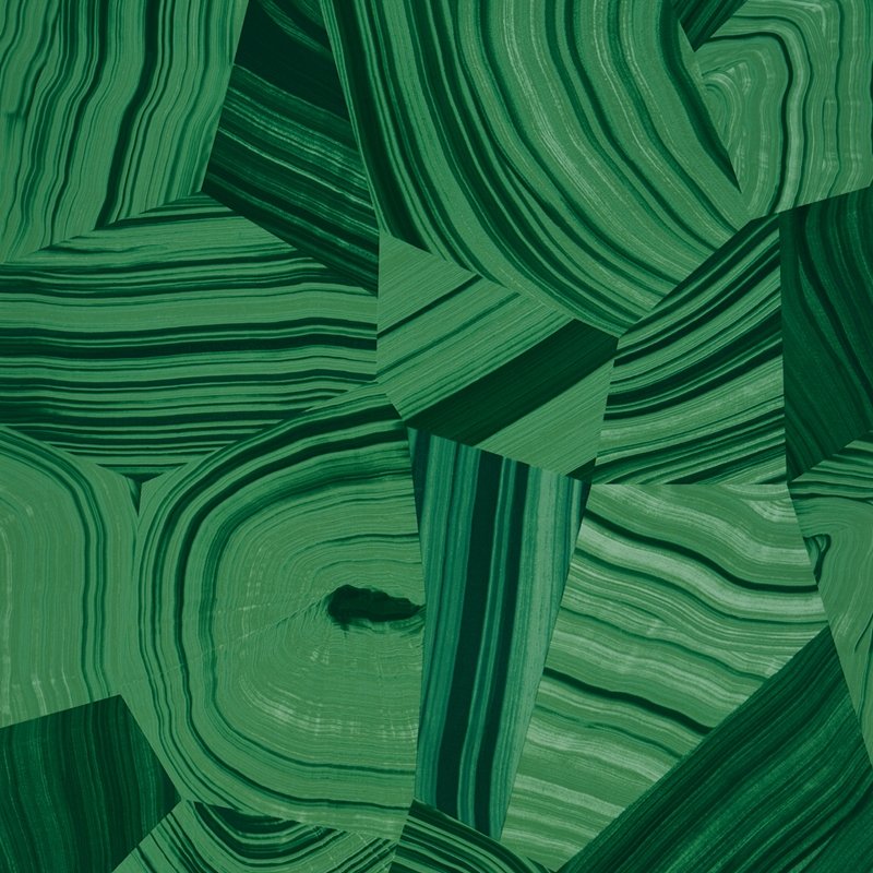 View 5013891 Agate Slice Malachite Green Schumacher Wallcovering Wallpaper