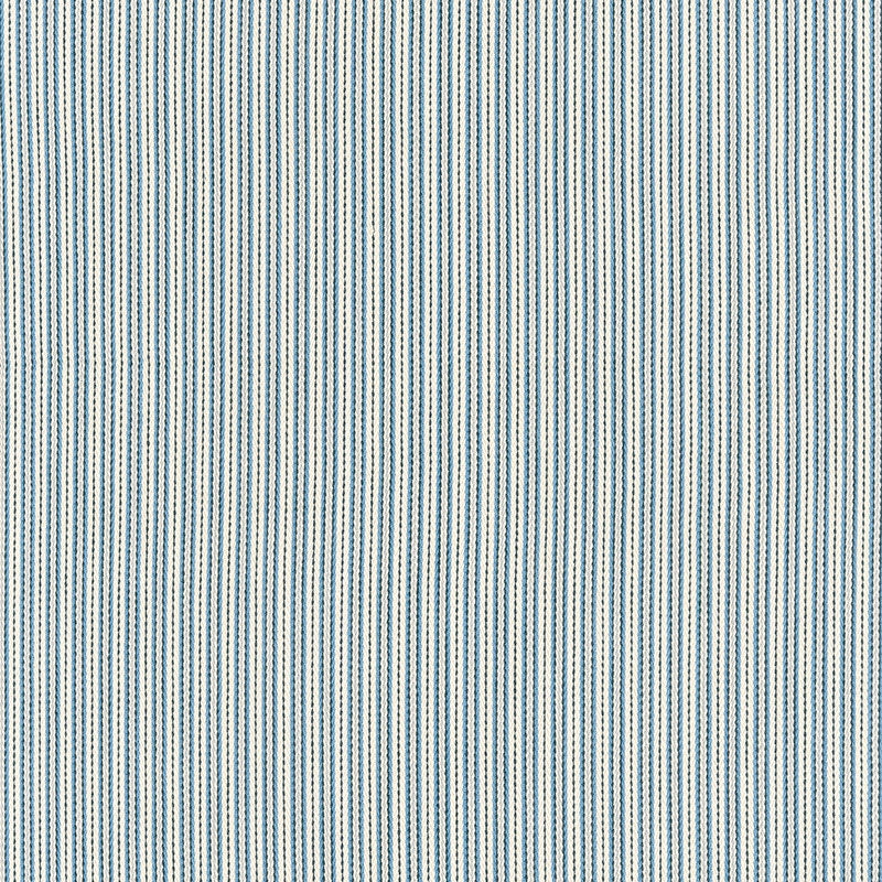 Purchase sample of 63003 Baker Cotton Stripe, Ivory/Chambray/Indigo by Schumacher Fabric