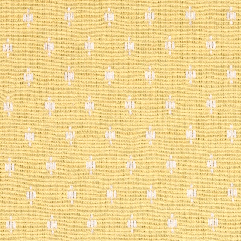 Purchase sample of 75534 Barlow, Ivory On Yellow by Schumacher Fabric
