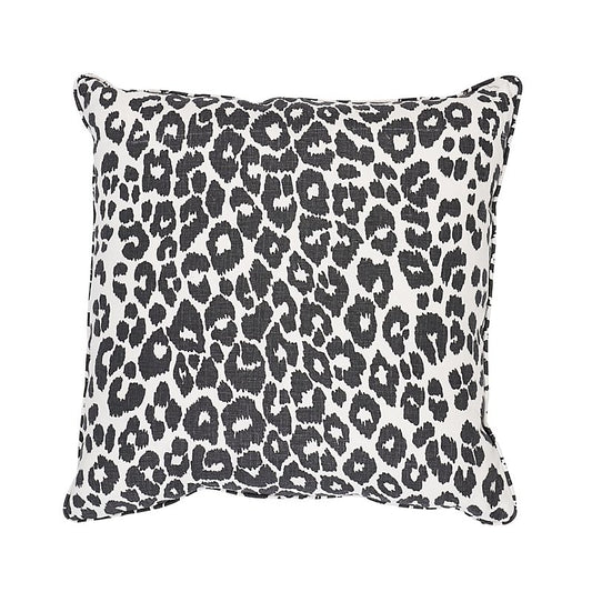 So4318206 Safari Epingle 22" Pillow Snow Leopard By Schumacher Furniture and Accessories