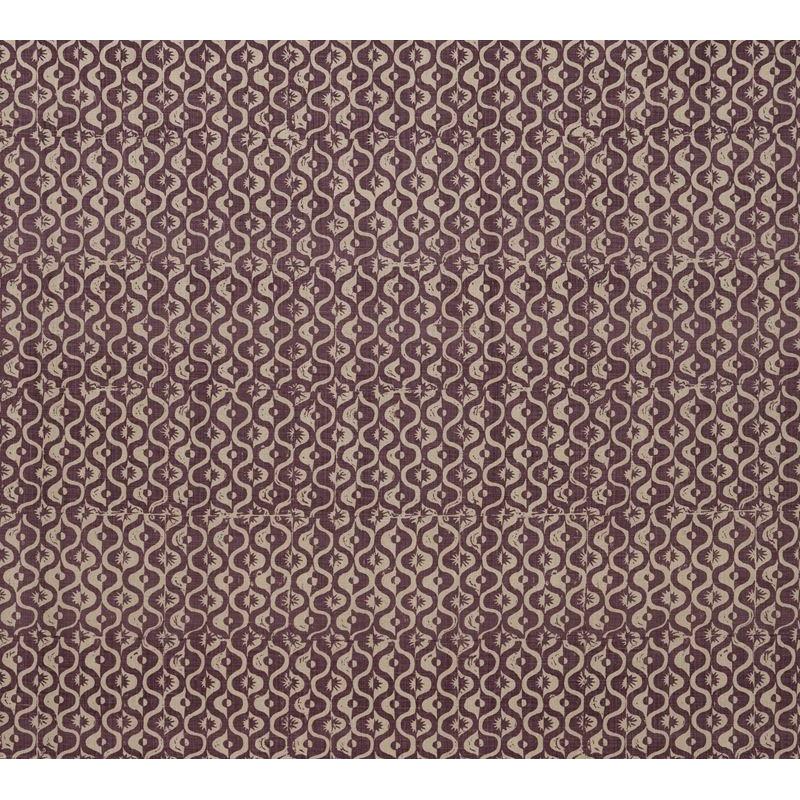 Sample BFC-3669.909.0 Small Medallion, Aubergine Multipurpose Fabric by Lee Jofa