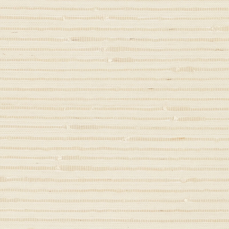 Find 5007900 Banded Grasscloth Cream Schumacher Wallpaper