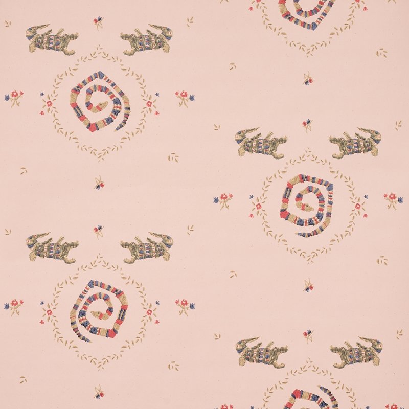 View 5014192 Reptilia Muted Pink Schumacher Wallpaper