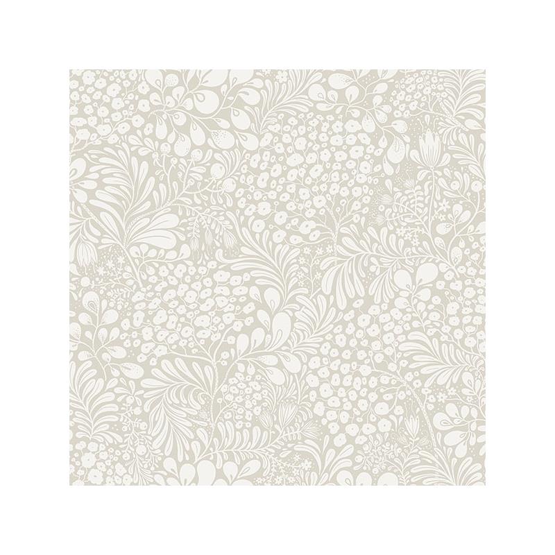 Sample 2932-65131 Lina, Siv Dark Grey Botanical  by A-Street Prints Wallpaper