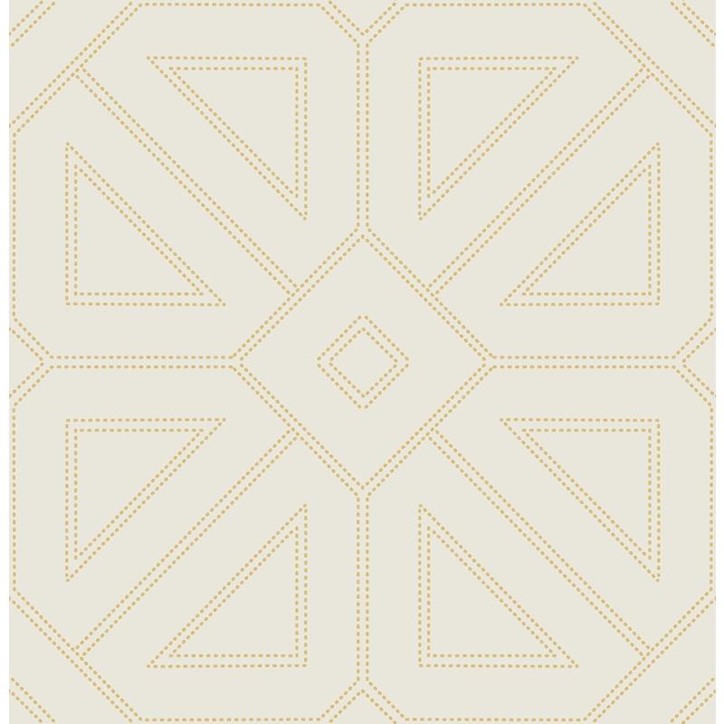 Sample 2973-87370 Daylight, Voltaire Gold Beaded Geometric by A-Street Prints Wallpaper