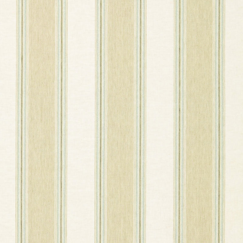 Purchase sample of 66080 Savannah Linen Stripe, Sesame by Schumacher Fabric
