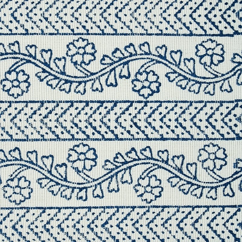 Find 78441 Arbela Hand Blocked Tape Indigo By Schumacher Trim