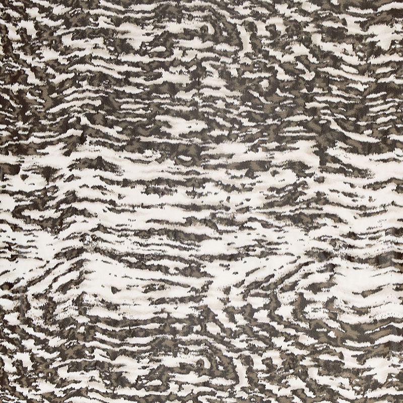 Purchase sample of 2643850 Serengeti Silk Black  White by Schumacher Fabric