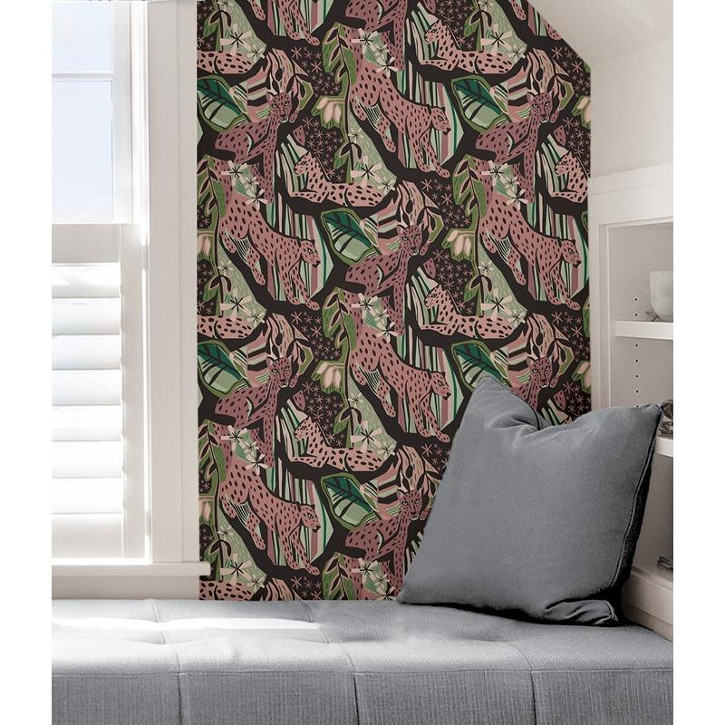 PLS4218 Pip &amp; Lo Plum Cat Nap Peel &amp; Stick Wallpaper by NuWallpaper5