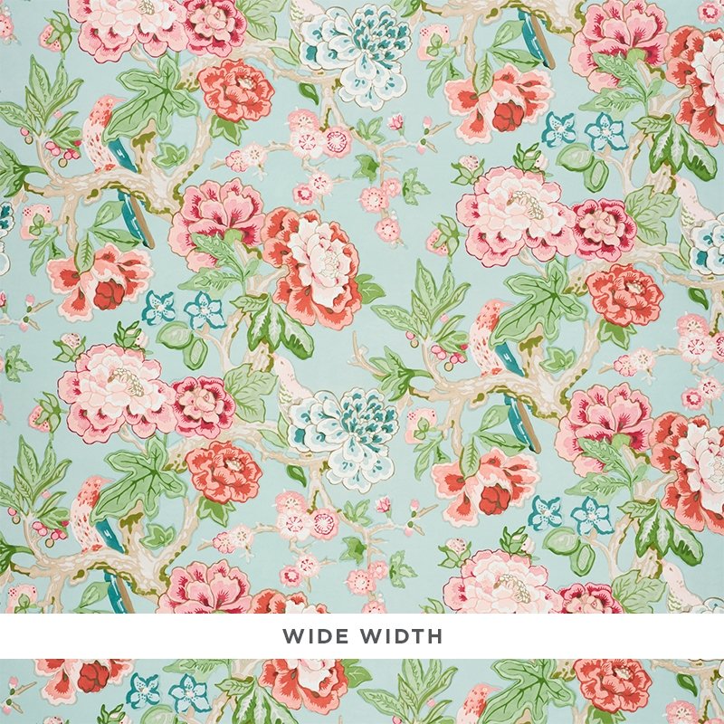 Find 5010520 Bermuda Blossoms Aqua Schumacher Wallpaper