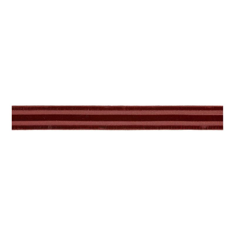 Sample SC 0005T3325 Runway Velvet Tape by Scalamandre Fabric