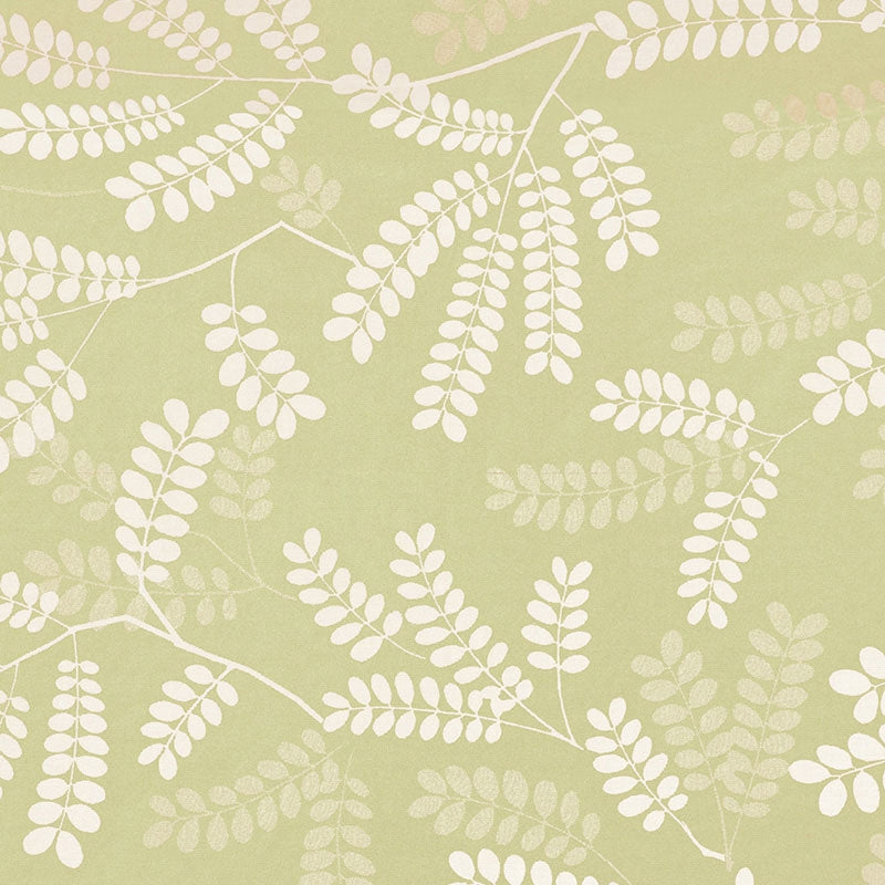 Purchase sample of 62440 Locust Leaves, Fern by Schumacher Fabric