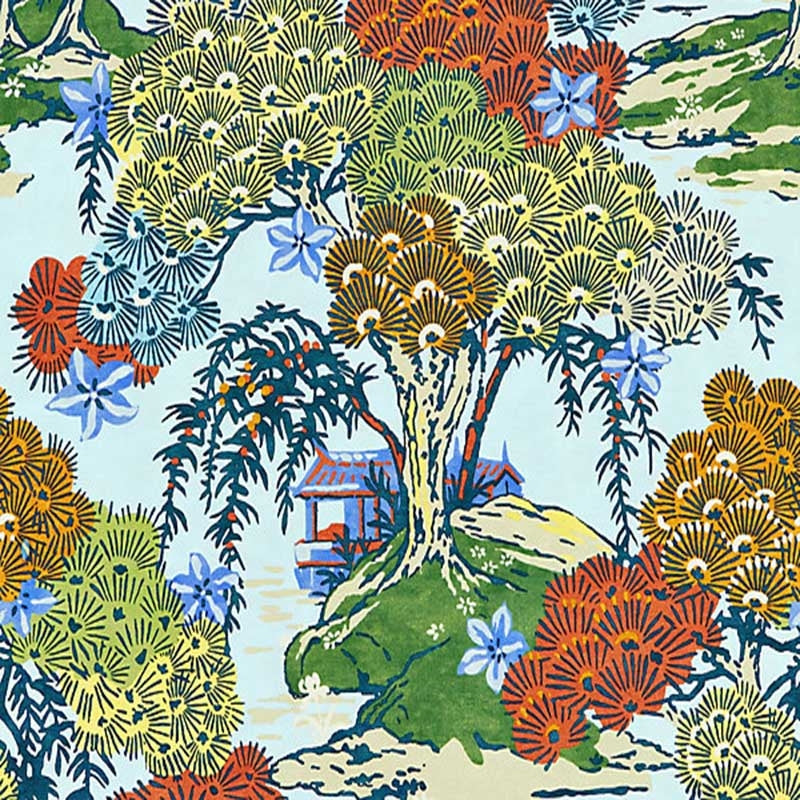 Sample SC 000316627 Sea Of Trees, Kaleidescope by Scalamandre Fabric
