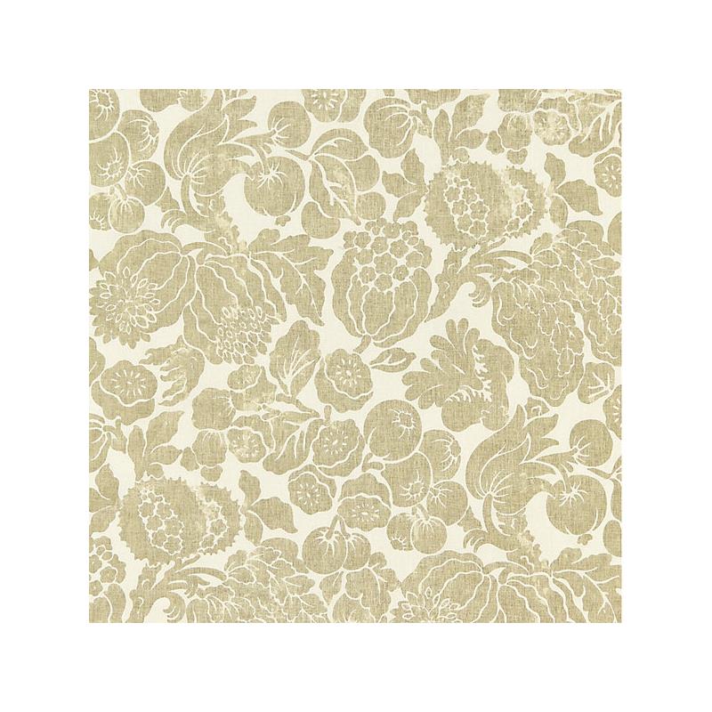 Sample 16606-001 Elsa Linen Print, Burnished Gold - Scalamandre Fabric (SC 000116606)