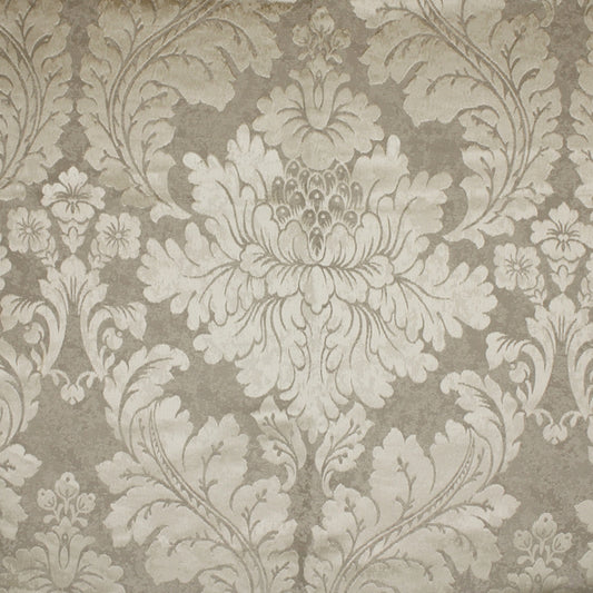 View S5158 Platinum Damask Gray Greenhouse Fabric