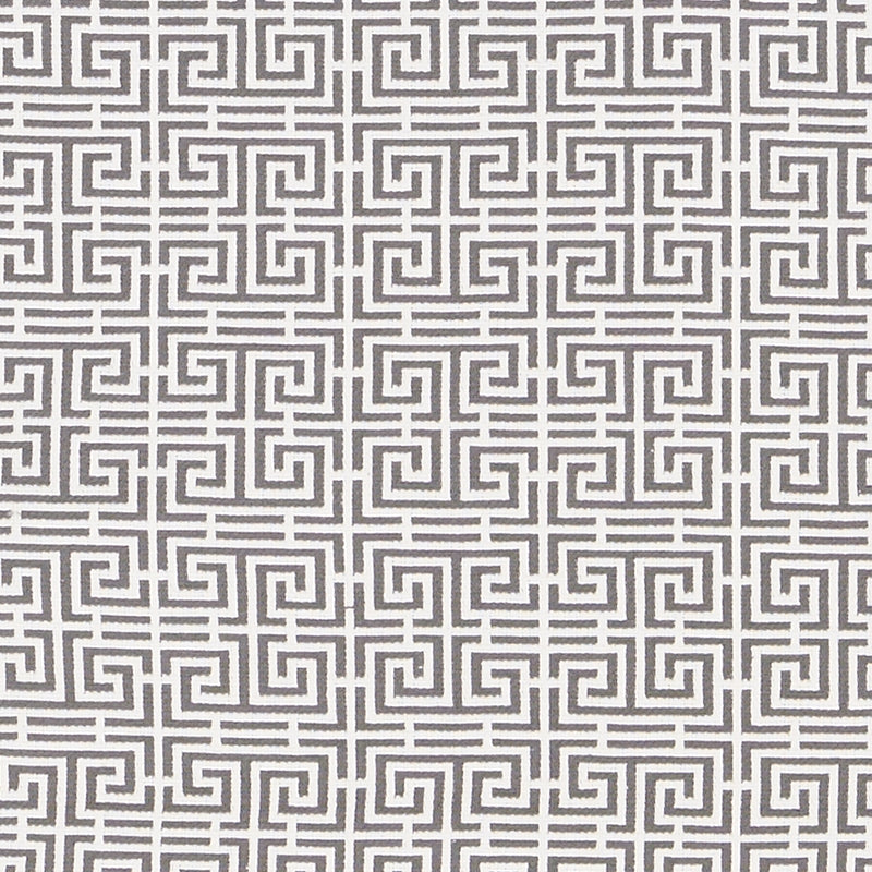 Order 70564 Chinois Fret Grey/White by Schumacher Fabric