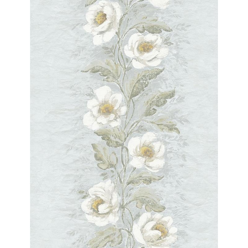 Sample AST4067 Zio and Sons, Dutch Garland Pale Blue Gardenia Stripe by A-Street Prints Wallpaper