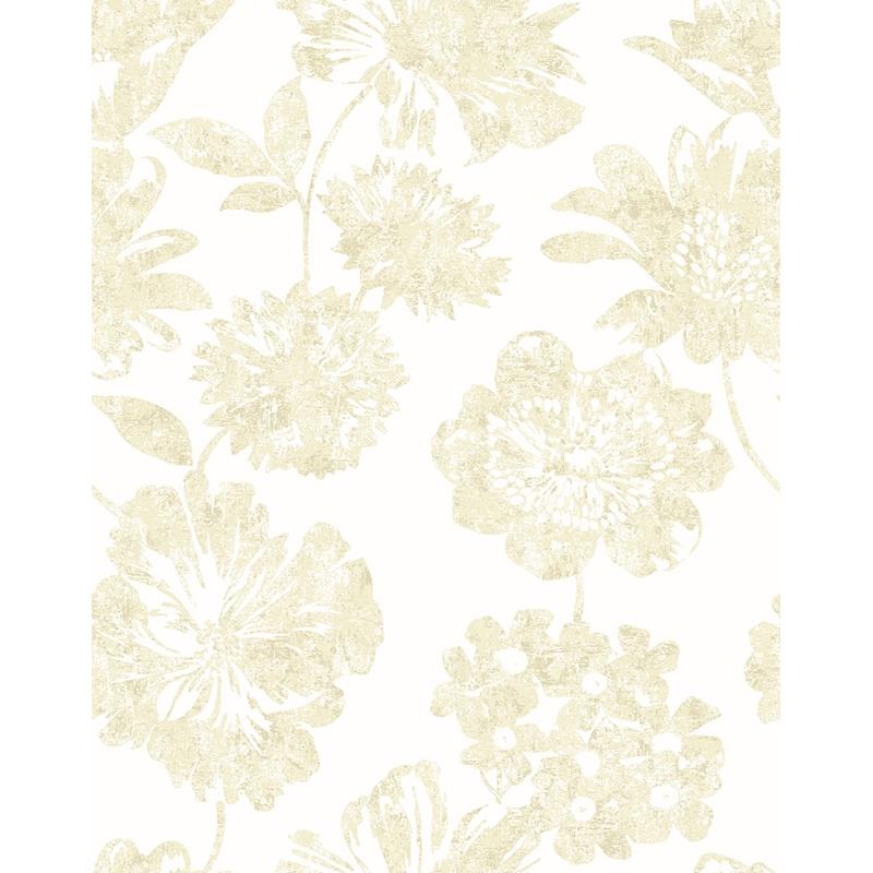 Sample 2901-25417 Perennial,  Folia Beige Floral Wallpaper by A Street Prints