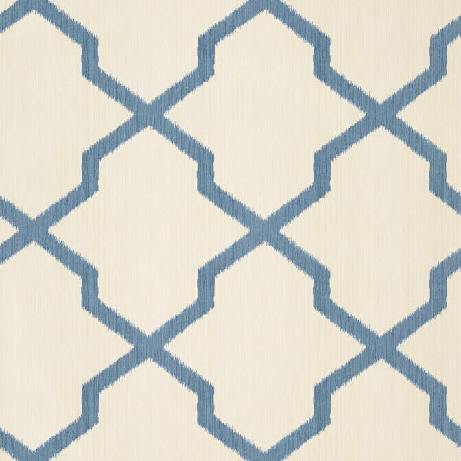 Purchase a sample of T36136 Myanmar Trellis, Navy by Thibaut Wallpaper