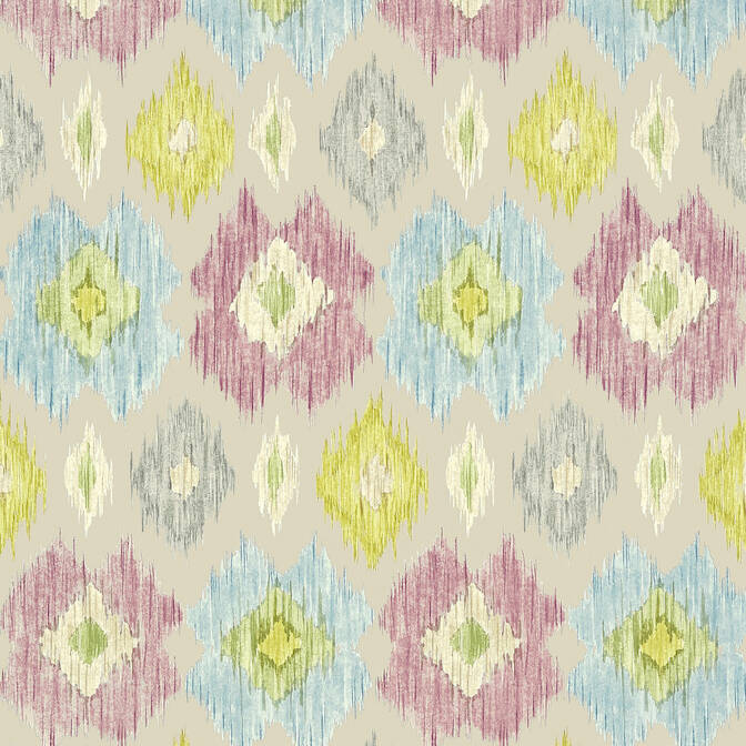 Purchase a sample of T5731 Bimini Ikat, Biscayne Thibaut Wallpaper