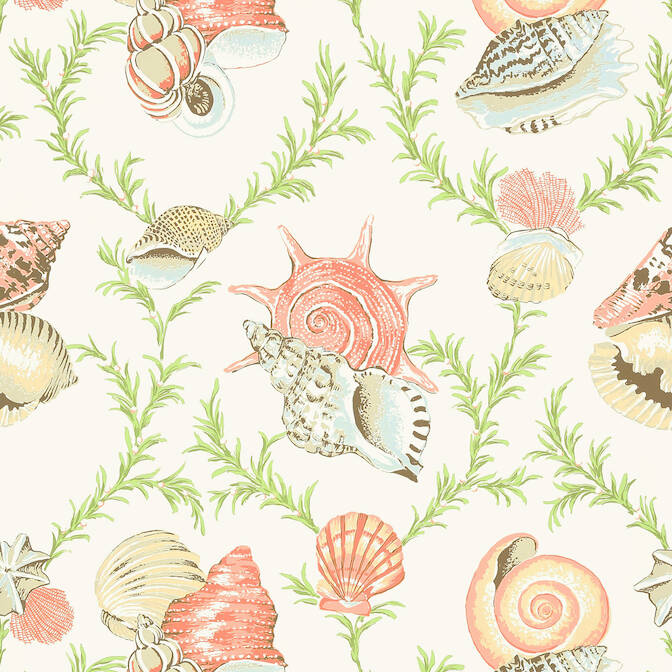Purchase a sample of T5745 Sumba Shell, Cream by Thibaut Wallpaper