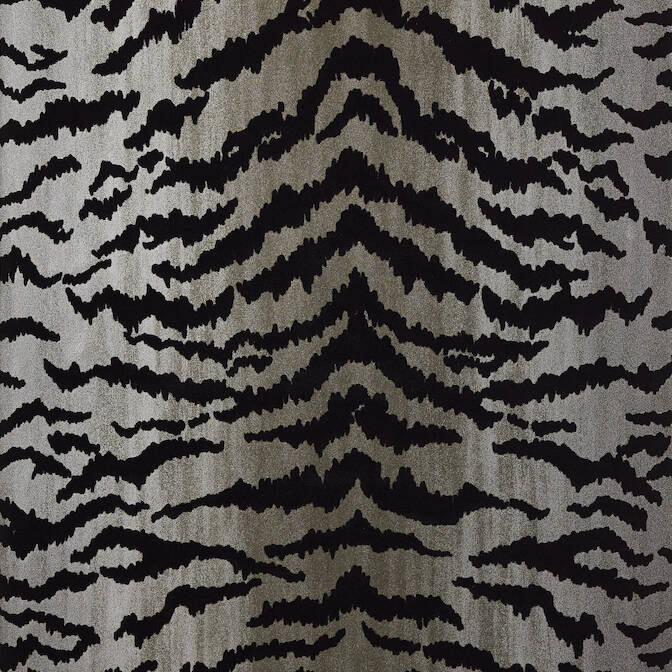 Purchase a sample of T83065 Tiger Flock, Natural Resource 2 Thibaut Wallpaper