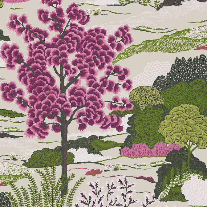Purchase a sample of T85042 Daintree, Greenwood Thibaut Wallpaper