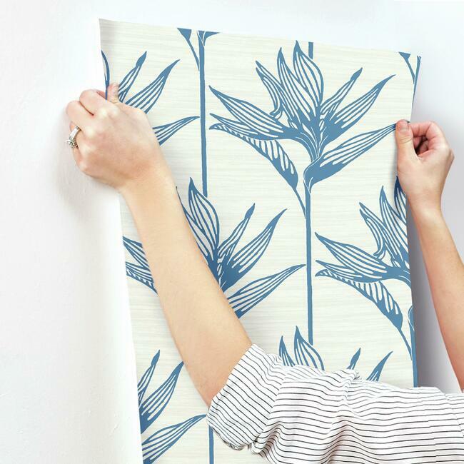 TC2671 | Tropics Resource Library, Bird Of Paradise Blue York Wallpape