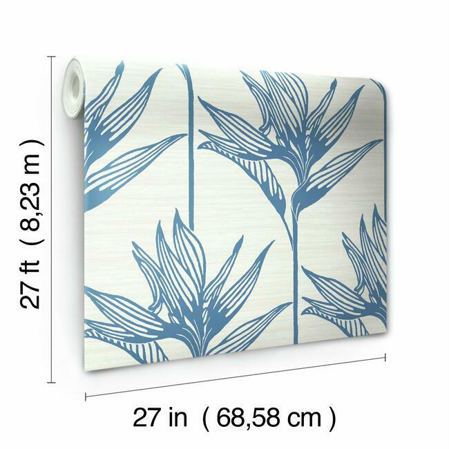 TC2671 | Tropics Resource Library, Bird Of Paradise Blue York Wallpape