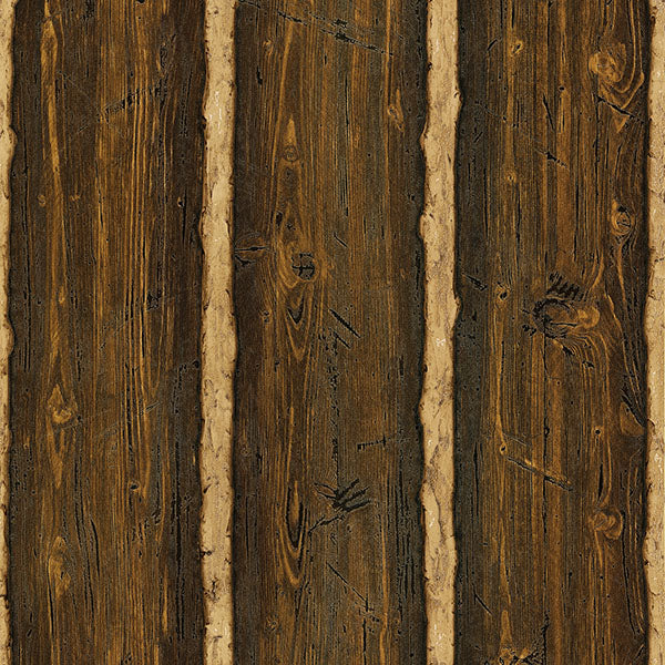 Buy TLL41382 Echo Lake Lodge Brown Log Cabin  Brown Wood Paneling Wallpaper by Chesapeake Wallpaper