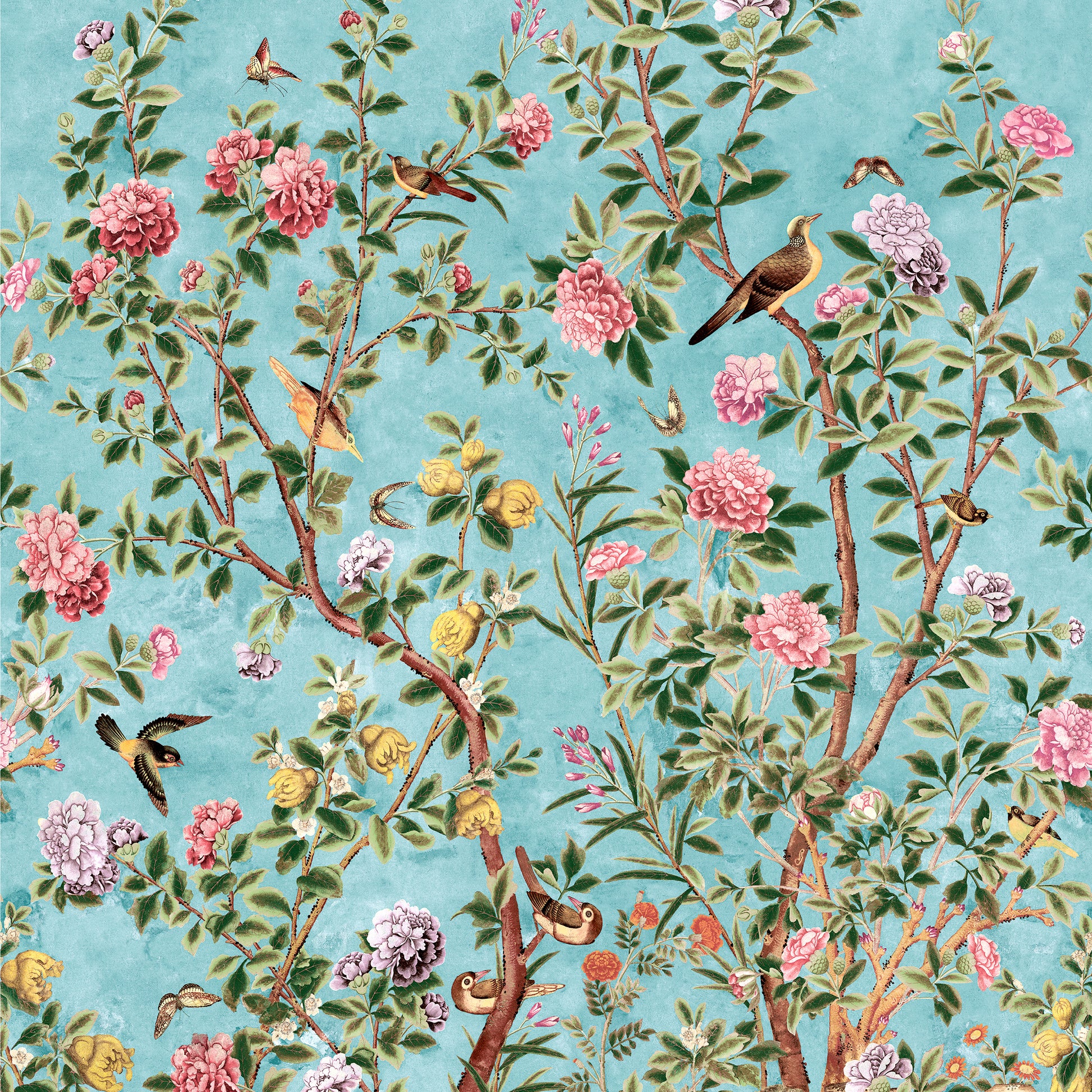 Purchase a sample of Tm13668 Jardin Bloom Mural, Grand Palace by Thibaut Wallpaper