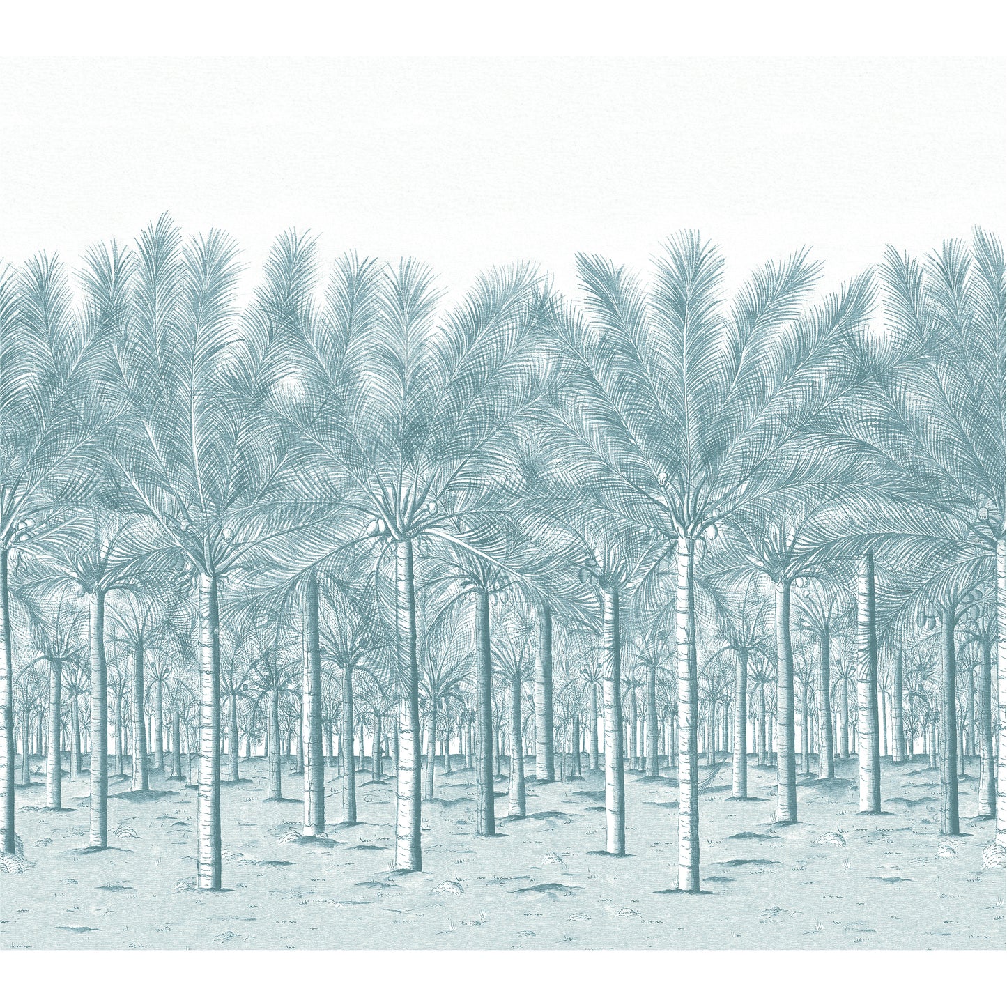 Purchase a sample of Tm13949 Palm Grove Mural, Palm Grove by Thibaut Wallpaper