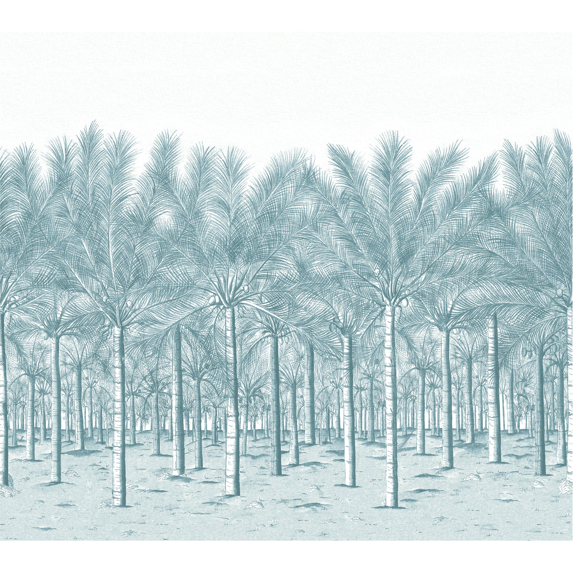 Purchase a sample of Tm13949 Palm Grove Mural, Palm Grove by Thibaut Wallpaper