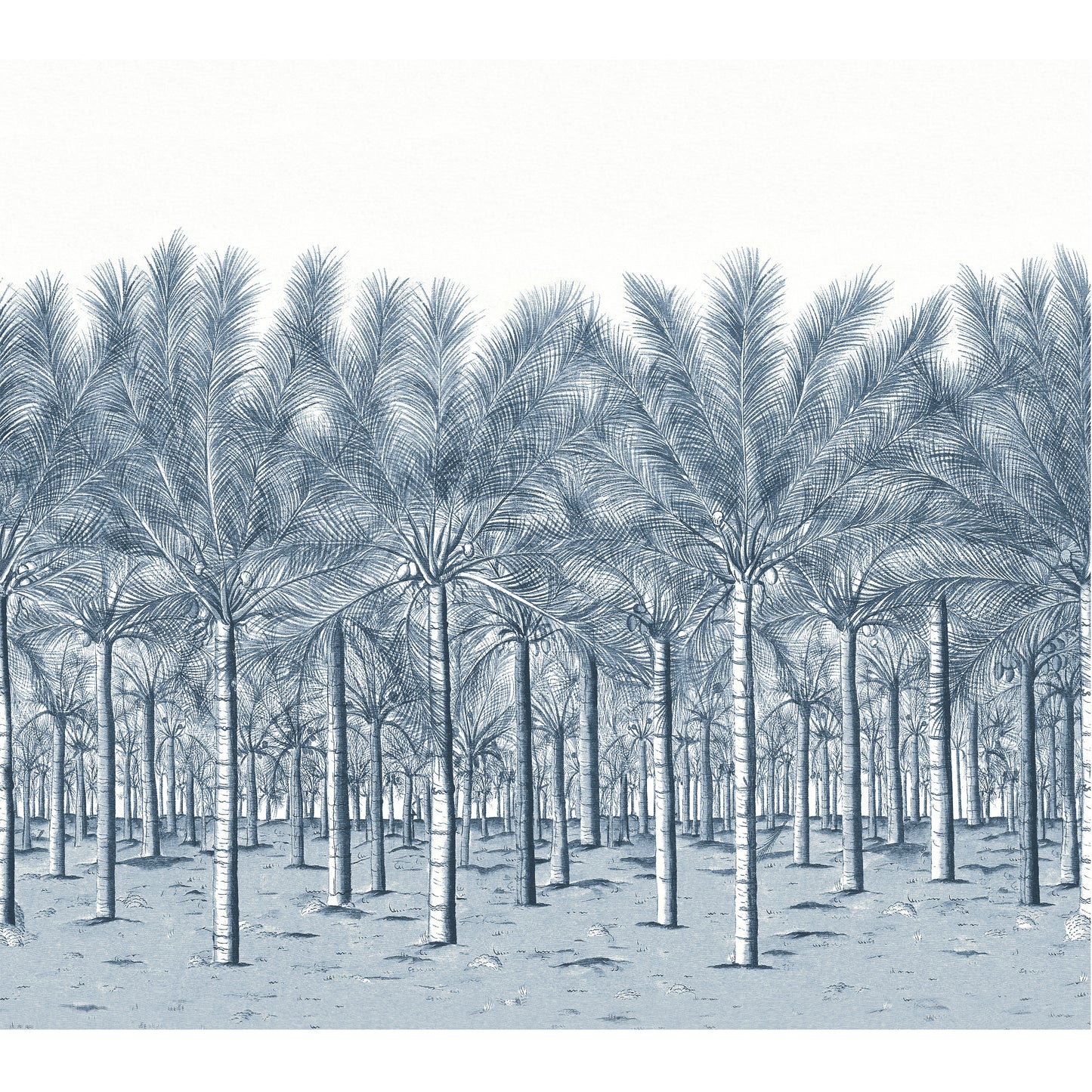Purchase a sample of Tm13951 Palm Grove Mural, Palm Grove by Thibaut Wallpaper