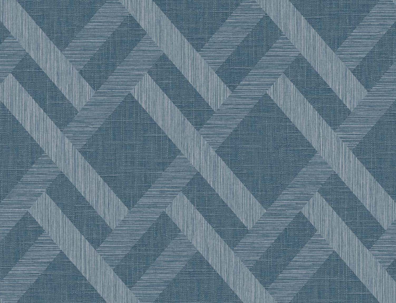 TS80802 | Linen Trellis, Blue - Seabrook Designs Wallpaper