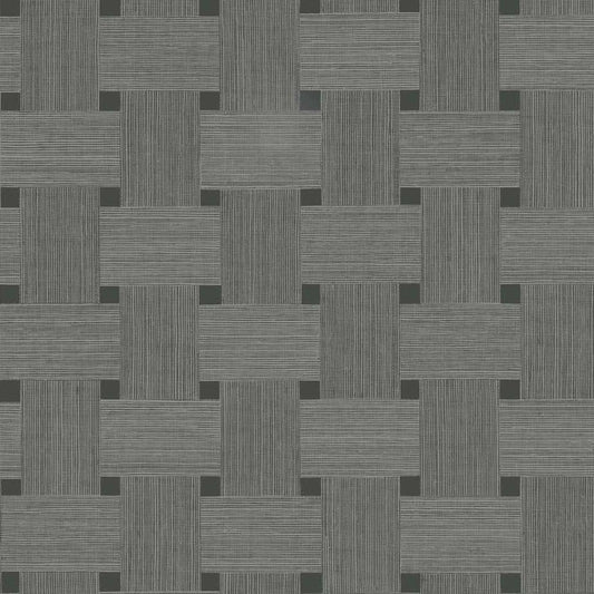 TS81808 | Basketweave, Grey - Seabrook Designs Wallpaper