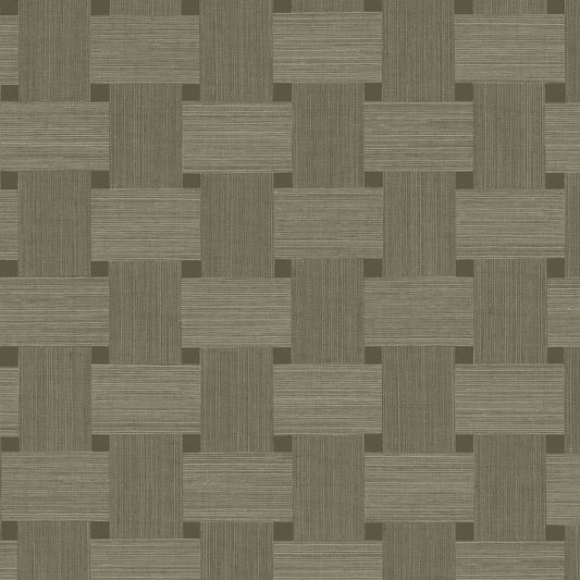 TS81815 | Basketweave, Brown - Seabrook Designs Wallpaper