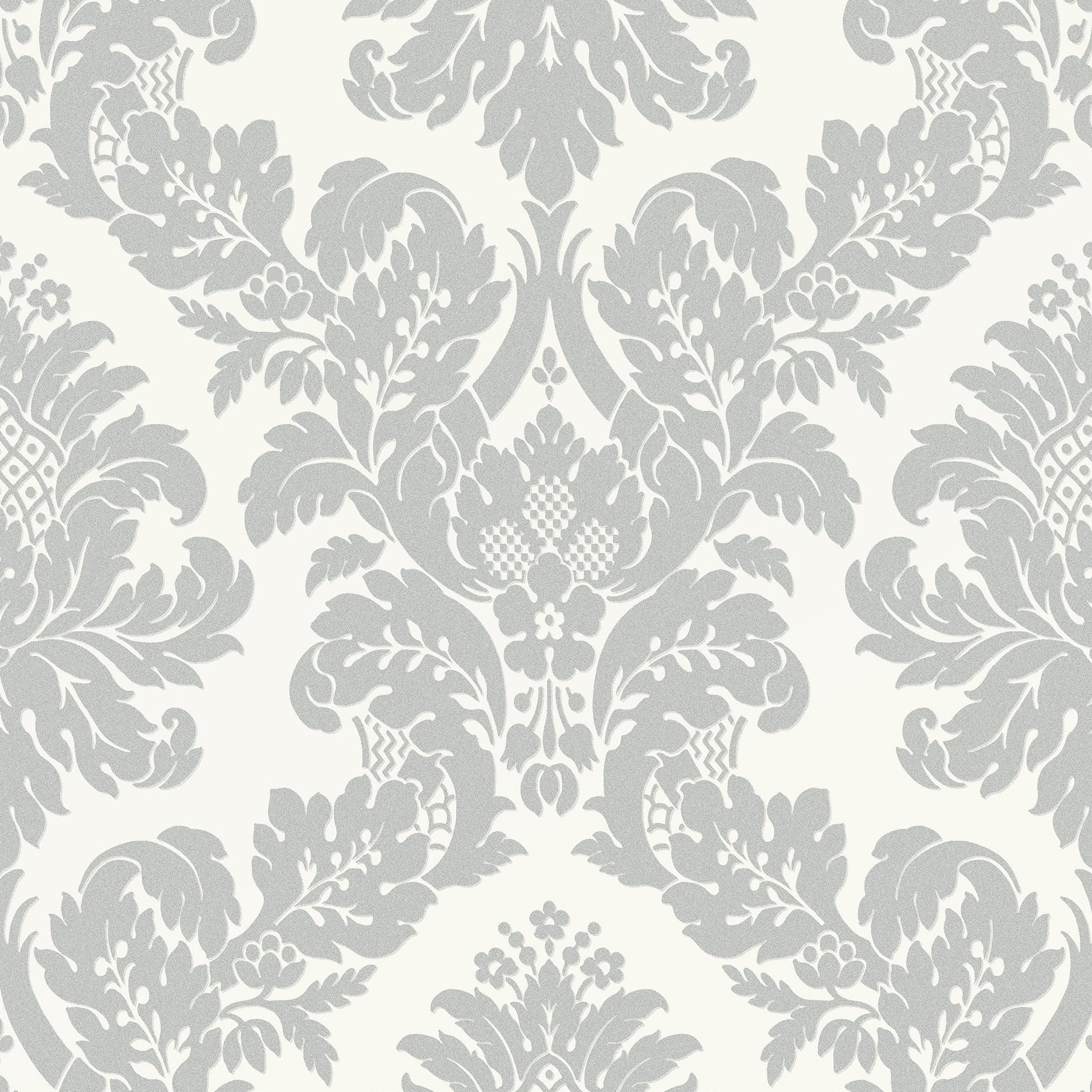UK10432 | Classic Damask, Silver - Etten Gallerie Wallpaper