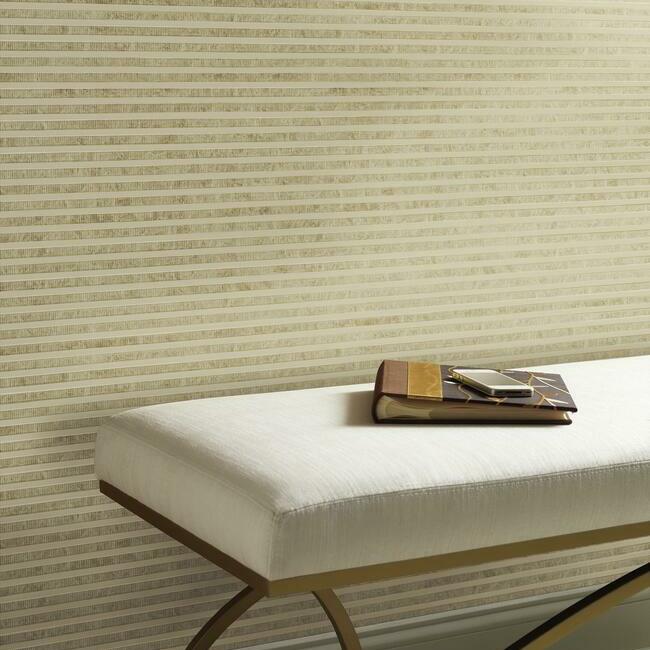 Select Y6230503 Natural Opalescence Faux Capiz Warm Sand Pearlescent Antonina Vella Wallpaper