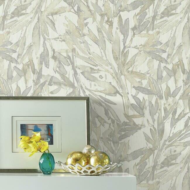 Buy Y6230702 Natural Opalescence Rainforest Leaves Cream Tropical Antonina Vella Wallpaper