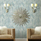 Select Y6230803 Natural Opalescence Ebru Marble Bright Blue Metallic Antonina Vella Wallpaper