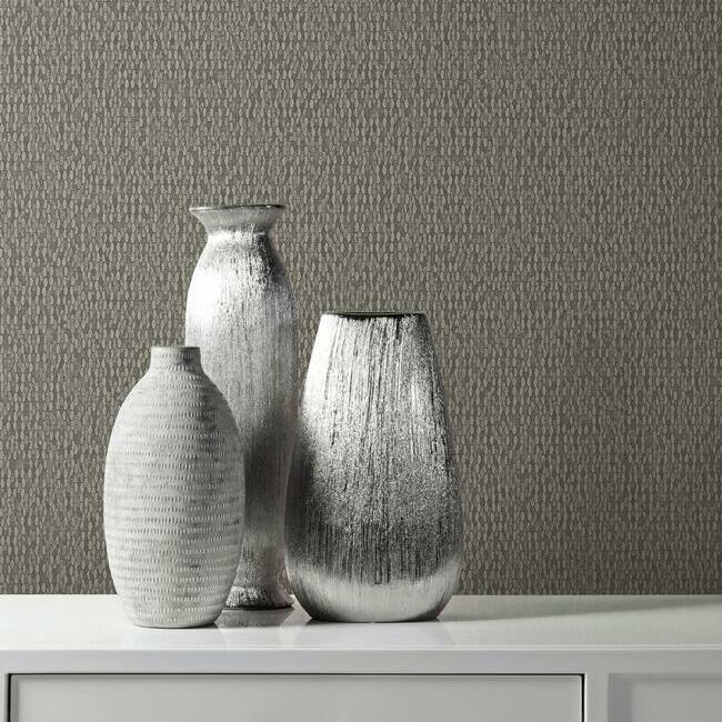 Buy Y6231106 Natural Opalescence Stretched Hexagons Dark Silver Textures Antonina Vella Wallpaper