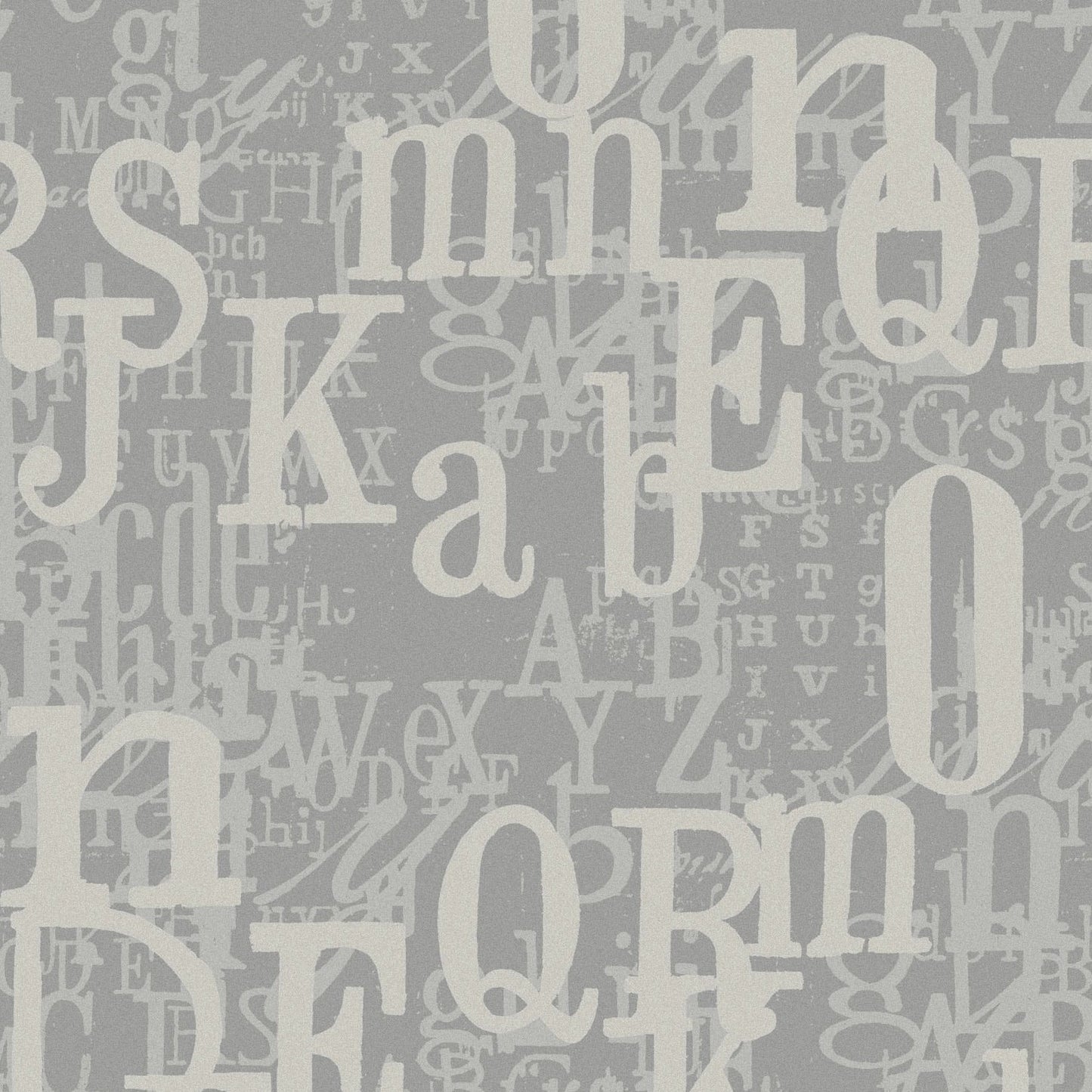 ZN52110 | Block Letters, Silver - Etten Gallerie Wallpaper