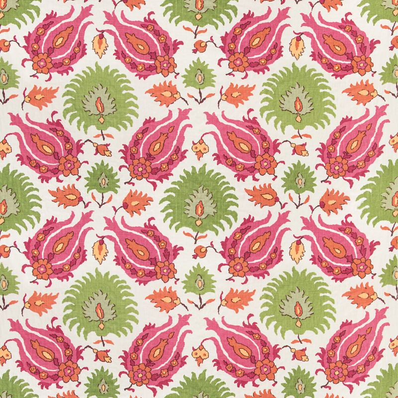 Order BR-700020-7312 Kashmiri Linen Print Pink/Green Ethnic by Brunschwig & Fils Fabric