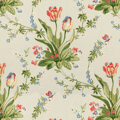 Find BR-71071.05.0 Reveillon Tulips Glazed Chintz Red by Brunschwig & Fils Fabric